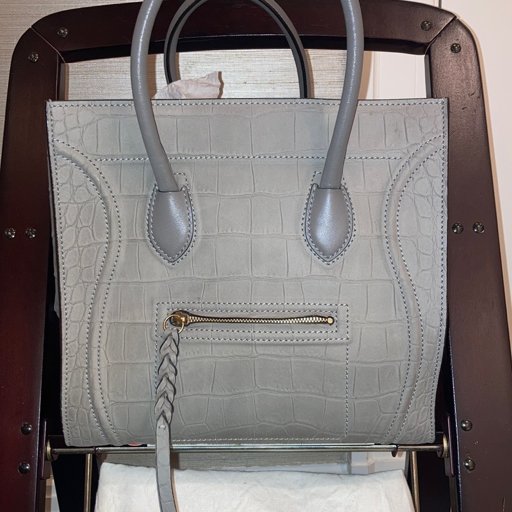 Authentic Celine Phantom Crocodile embossed bag